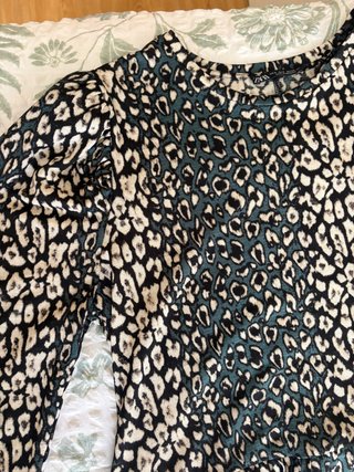 Vestido Zara Estampado Animal Print Talla S