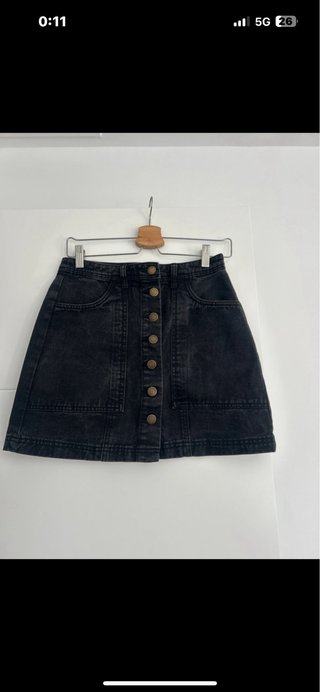 Falda vaquera negra Stradivarius