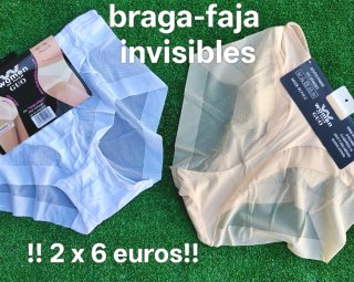 Set 2 Bragas Faja Invisibles Talla M