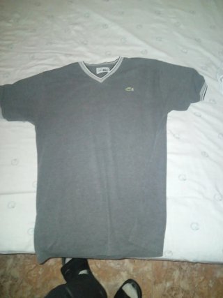 Polo Lacoste Gris Talla M