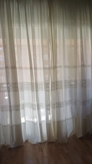 Cortinas salón/dormitorio blanco roto