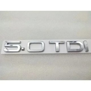 Emblema logo Audi 5.0 TDI plata