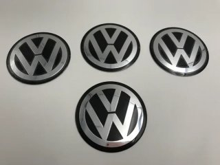 Pegatina de centro rueda VW negro 70 mm