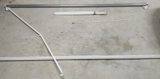 Estructura de toldo enrollable con brazos