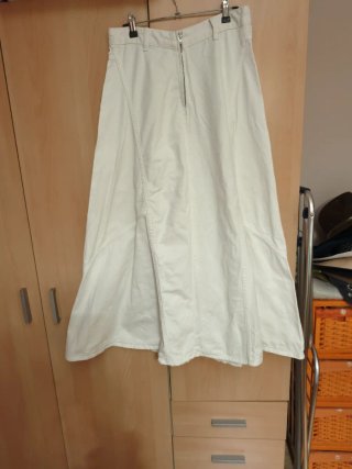 Falda vaquera larga blanca Massimo Dutti