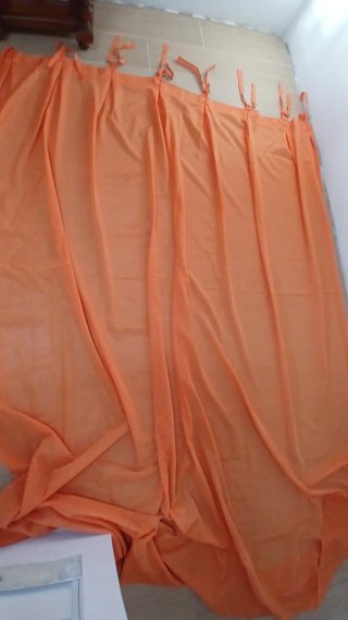 Visillos Naranja Estilo Gasa