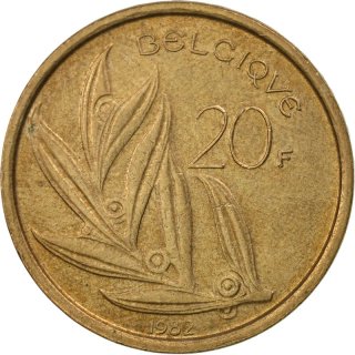 20 Francos Bélgica 1982 "BELGIQUE"