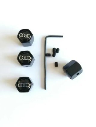 Tapones válvulas Audi negros antirrobo