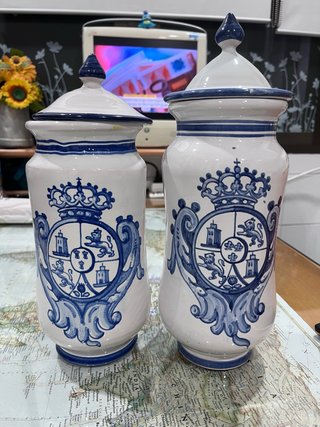 2 Vasi da Farmacia Ceramica Talavera