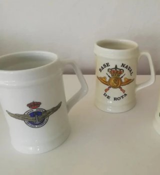2 Bicchieri da Birra Militari Base di Rota a Cadice