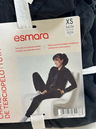 Chándal de Terciopelo Esmara Negro