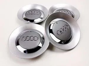 4 centros de rueda Audi 149 mm plata