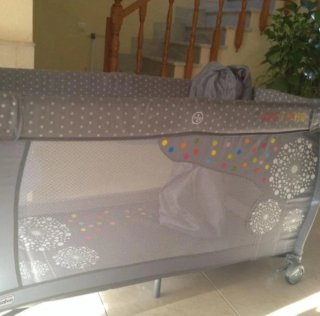 Cuna de Viaje Plegable Gris