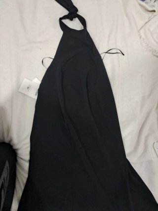 Vestido negro Stradivarius atado al cuello Talla M