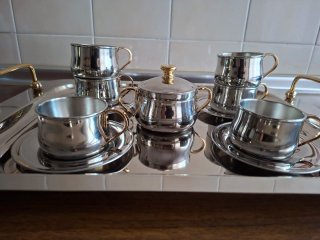 JUEGO DE CAFÉ VINTAGE INOXRIV