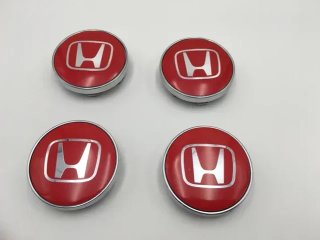4 centros de rueda Honda rojo 60 mm