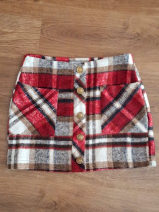 Minifalda cuadros roja Talla S