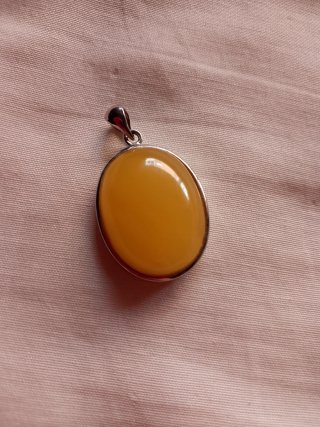 Colgante de ámbar plata 925