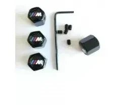 Tapones válvulas BMW M negros antirrobo