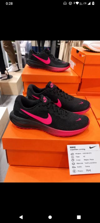 Zapatillas Nike Running Negras Talla 42