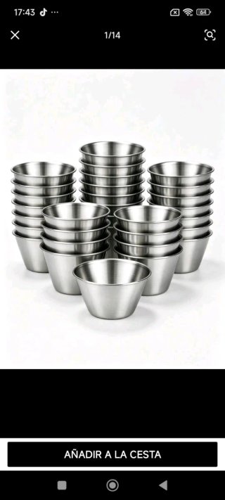 Vasos de acero inoxidable (pack 14)