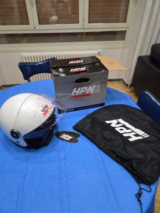 Casco Moto Jet HPN Bianco Taglia M