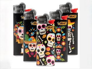 5 Encendedores Accendini BIC SKULLS HALLOWEEN