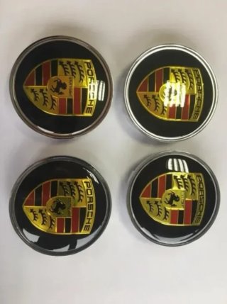 Centros de rueda Porsche 68 mm negro