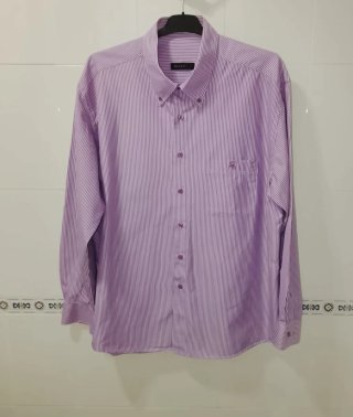 Camisa hombre talla 46 grande manga larga rayas