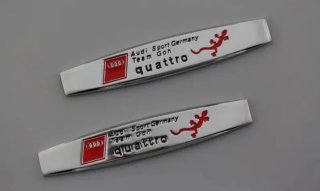 2 emblemas logo cromado Audi S-Line lagarto