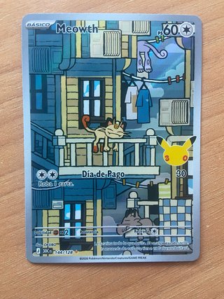 Meowth 30 Aniversario Español Carta Pokémon