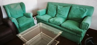 Sofá cama verde