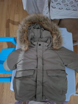 Chaquetón Beige Zara Bebé 9-12 Meses