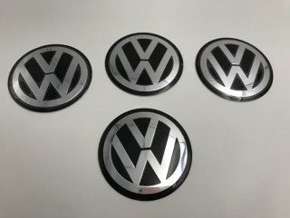 Pegatina de centro rueda VW negro 70 mm