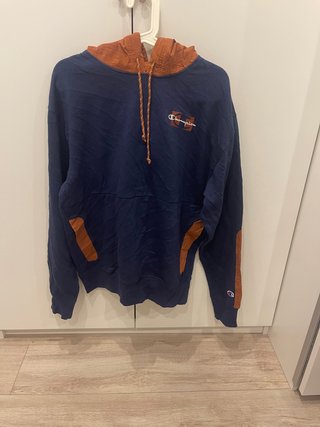 Sudadera Champion Bicolor Azul y Terracota