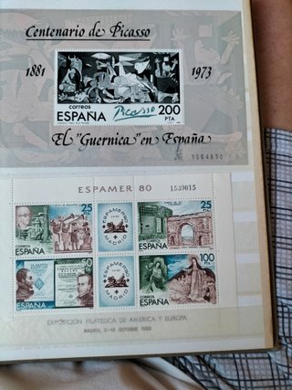 Álbumes de sellos España y Bélgica