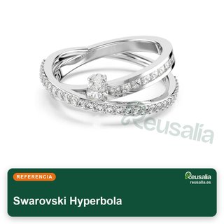 Anillo Swarovski Hyperbola Rodio Zirconia talla 55