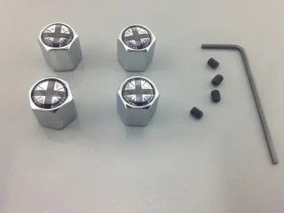 Tapones antirrobo bandera Inglaterra negro