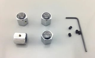 Tapones antirrobo válvulas llantas Volvo cromado