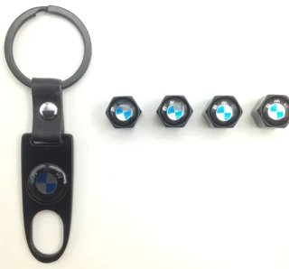 Tapones válvulas + llavero BMW válvulas