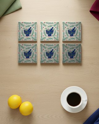 Pack 6 azulejos sicilianos mortero cerámica cocina