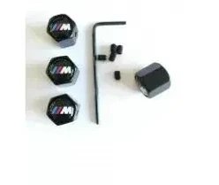 Tapones válvulas BMW M negros antirrobo