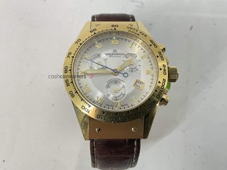 reloj pulsera caballero greenwich premiere dorado correa marrón
