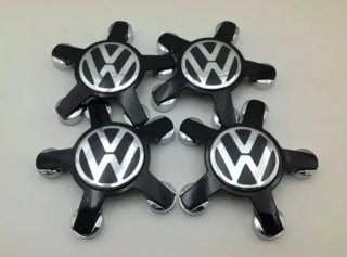 Centro de rueda Volkswagen negro estrella