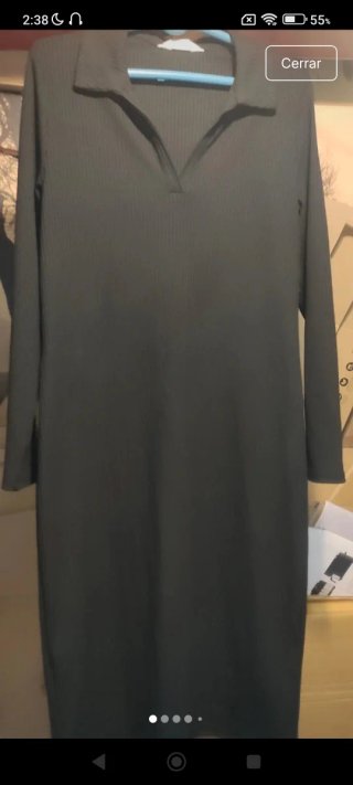 Vestido midi acanalado Primark Talla L