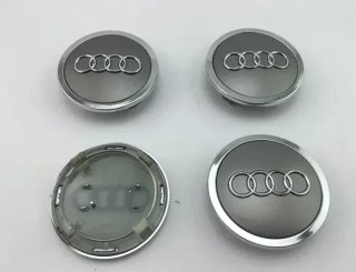 Centro de rueda Audi plata/cromado 68 mm