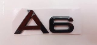 Emblema logo trasero Audi A6 negro