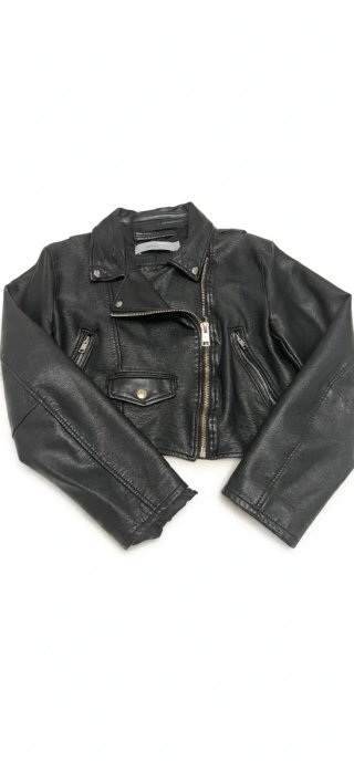 Chaqueta de cuero negra