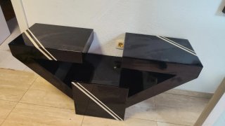 Mesa centro moderna negra lacada