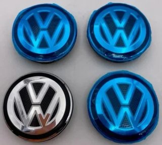 4 tapas llantas VW negro 56 mm